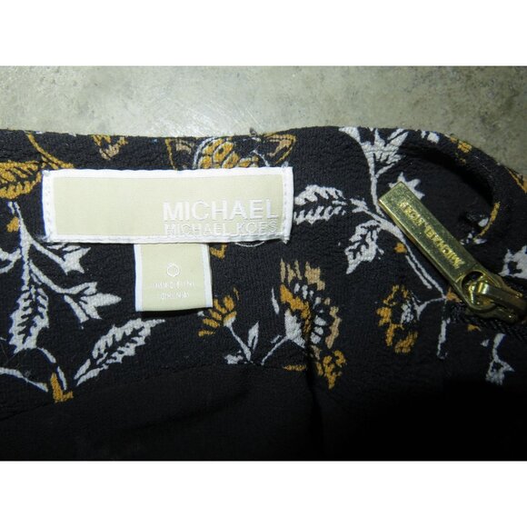 Michael Kors Sleeveless Black & Yellow Floral capri jumpsuit size 0 - Picture 5 of 7